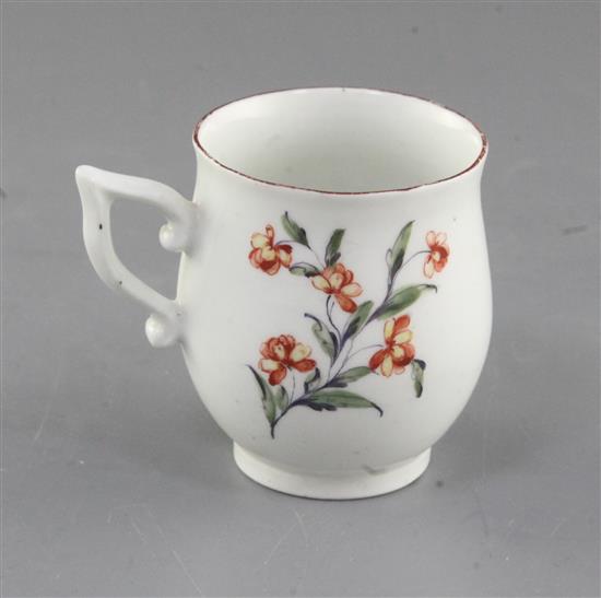 A Derby coffee cup, c.1758, h. 6.5cm